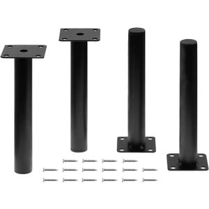 3pcs Furniture Legs, Black Metal Support Foot Heavy Duty Replacement Legs for Sofa TV Cabinet Coffee Table Bed Sideboards Cupboard Dresser - 7.5 Inch / 190mm