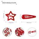 Metal Snap Hair Clips For Women Mini Star Hair Clips For Girls Red Star Hair Clip Hair Barrettes 1.18Inch Star Clips For Hair 1.96 In Water Drop Hairclips Snap Clips For Hair Girl Hair Accessories Y2K