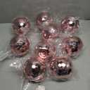 Disco Ball Cups with Lids&Straws  9Pcs 20oz Valentine's Day, Retro Party Cups for Bachelorette, Birthday, Cocktail, Business Event&70s 80s Theme Events - Rose Gold