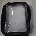 Wedama TSA Approved Toiletry Bag, 3 Pack Clear Makeup Bags with Handles, Quart Size Clear Toiletry Bags, PVC Cosmetic Bags for Women and Men, Carry on Airport Airline Compliant Bag, Black