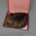 MORICHY Short Wavy Hair Topper for Women with Thinning Hair10 Inch Synthetic Lightweight & Breathable Hairpiece with 6.5"x6.5" BaseNatural Look Volume Booster Hairpiece for Coverage (Golden Brown with highlights bleach Blonde)