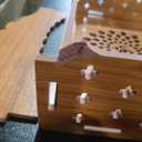 Temple Mandir for Home with Door | Wooden MDF, Assembly Required | Pooja Unit with Storage Space | LED Light and Wall Mounts | Pooja Mandir for Home Big Size 21.2x16.5x10.2 inch