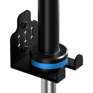 Barbell Wall Holder,Olympic Hanger,Garage Gym Bar Wall Rack,Vertical Barbell Mount Rack,Space Saving Commercial or Home Gym Accessory,Holds Under 33mm Bar Size (Bar Pattern Black 1 hook)