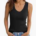 EasyGala Womens Ribbed Knit Scoop Neck Tank Tops Sleeveless Slim Fit Sweater Vests Casual Trendy Clothes Summer 2026.Size( S)
