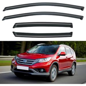 Window Visors Rain Guards for 2012 2013 2014 2015 2016 Honda CRV, Out-Channel Window Vent Wind Deflectors Visors Shades for 12 13 14 15 16 CR-V SUV
