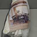 Pinch Pleated Extra Wide Curtain Panels 96 Inches Long 70 Wide Linen Curtain for Patio Sliding Glass Door Semi Sheer Cream Hooks Rings Privacy 96 Inch Length for Living Room 70x96 1 Panel (Natural)