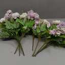 Lyrow Artificial Peony Flowers Fake Peony Silk Hydrangea Bouquet Elegant Flowers for Wedding Decoration Faux Realistic Floral for Home Party Centerpieces Arrangement(Light Purple,8 Pcs)