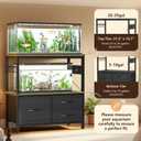 Heybly 20-29 Gal Fish Tank Stand with Drawer, Power Outlet,330lbs HAS001BK