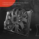 A-Premium Engine Radiator Cooling Fan Assembly Compatible with Mercedes-Benz Models - S350, S430, S500, S55 AMG, S600, S65 AMG, SL55 AMG, SL600, SL63 AMG, SL65 AMG, CL500, CL55 AMG, CL600, CL65 AMG