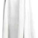 Hooded Doom Cloak Renaissance Long Cape for Cosplay for Men and Women Halloween Medieval Costume (White)