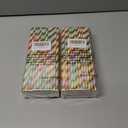 2 x YAOSHENG [100 Pack] Pink & Gold Paper Straws Disposable, 100% Biodegradable Multi-Pattern Party Straws For Birthday, Wedding and Holiday Decoration (Seven Colors)