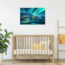 SKASNFAI Aurora Framed Canvas Wall Art for Office Landscape Decor, 16"L x 24"W