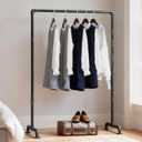 Industrial Pipe Clothing Rack 59in,Clothes Racks for Hanging Clothes,Heavy Duty Display Garment Rack