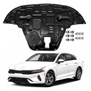 Engine Splash Shield Fit for KIA K5 2021 2022 2023 2024 2025 Engine Case Guard Under Engine Cover Compatible with K5 2021-2024 Front Engine Guard Mud Flaps Including Screw Hardware