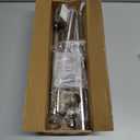 Brushed Nickel Tension Curtain Rod Adjustable Shower Curtain Rods 30-76 In Spring No Drilling or Screw Installation Shower Rod for Bathroom Shower Bar for Closet Kitchen with Brackets