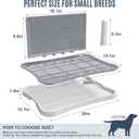 Pee Pad Holder for Dogs and Puppies, Dog Potty for Small Dogs, Dog Litter Box Indoor, Puppy Potty Training Tray with Splash Wall & Center Post, 20.1"×15.4"