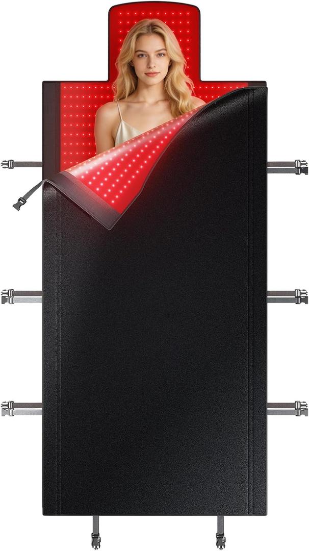 FSA, HSA Eligible, 81" × 34" Red Light Therapy Mat for Full Body Relief, 2720 LEDs, 660nm & 850nm, Extra-Large Therapy Blanket, Dual-Wavelength LEDs, 3 Modes, 5 Intensity Levels, Timer