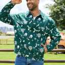 Bindefon Christmas Jean Jacket Men Trucker Unlined Coats Xmas Printed Tops Stocking Stuffers for Man (S)