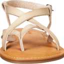 Amazon Essentials womens Casual Strappy Sandal (11 Wide, Taupe)