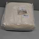 H.VERSAILTEX Rich Velvet Stretch 2 Piece Cover Chair Slipcover Sofa Cover Furniture Protector Couch Soft with Elastic Bottom Chair Couch Cover with Arms Width Up to 49 Inch(Chair, Ivory)