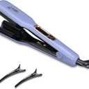 JINRI Hair Iron, Hair Brush, Pumped-Up Volume, Adjustable Temp, 360  Tail Rotation, Lasting Volume, for Short Or Thin Hair, Dual Voltage (100-240V), Volumizing Hair Iron, Purple, 1.25 inch