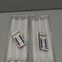 Homemory Real Wax LED Flameless Taper Candles with Timer, Dripless Fake Candlesticks with 3D Flickering Flame, 9.6 Inches White Window Candle for Fireplace Christmas Halloween