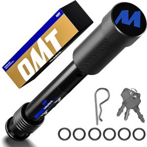 Orion Motor Tech Locking Hitch Pin, Fits 2" Receiver with 5/8" Diameter Hitch Pin Lock, Anti-Theft Steel Hitch Pin Lock with Key for Class III IV Hitches, Anti-Rattle Trailer Hitch Pin with O-Rings