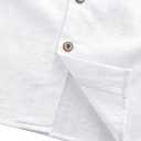 JOGAL Boys Chambray Button Down Shirts Short Sleeve Casual Cuban Shirt Summer Beach Shirts with Pocket for Kids 12 Years (White)