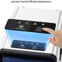 Nugget Ice Maker Countertop with Auto Water Refill, 42lbs/Day Stainless Steel Ice Machine with Pull-Out Drawer One-Click Self-Cleaning, Portable Ice Makers for Home/Kitchen/Office