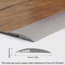 Trimold Carpet to Tile Floor Transition Strip, Grey Self-Adhesive Threshold Edging Trim (Length 5m, Cover Thickness Within 5mm)