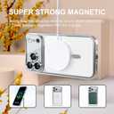 Misea Magnetic for iPhone 17 Pro Max Case Compatible with MagSafe [Never Yellowing] [Military Grade Drop Protection] Full Camera Lens Protector Plating Soft Clear Phone Case for Women, Silver