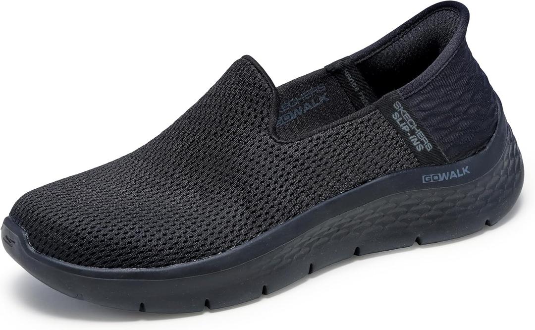 Skechers Women's Hands Free Slip-Ins Go Walk Flex-Relish Sneaker (7 Wide, Black)