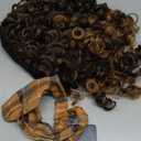 Aisaide Headband Wig 12 Inch Kinky Curly Headband Wigs for Black Women Glueless No Lace Front Wig Deep Curly Half Hair Wigs (14"Chocolate Brown with Blonde)