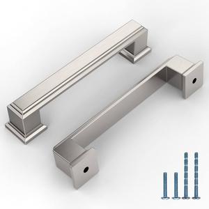 KNOKLOCK 10 Pack 3.75 Inch(96mm) Kitchen Cabinet Handles Brushed Satin Nickel Cabinet Pulls Kitchen Cabinet Hardware Drawer Pulls for Cupboard Wardrobe