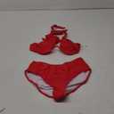 Jolefille Underwire Push Up Swimsuit for Women Two Piece Halter Neck Bikini Set High Waisted Tummy Control Bathing Suits Sexy, S