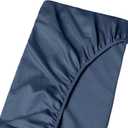 California Queen Size Fitted Sheet Only - 1000-Thread Count, 15 inches Deep Pockets Fitted Sheet, Soft, Smooth, Cooling, Sateen Weave - Mediterranean Blue Color