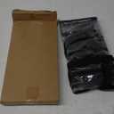 MAY TREE Clear Bag for Stadium Events 12612 Clear Tote Lunch Bag with Reinforced Strap for Work, Concert and Sports, Black