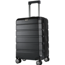 KROSER Hardside Expandable Carry On Luggage with Spinner Wheels & Built-in TSA Lock, Durable Suitcase Rolling Luggage with USB Port, Carry-On 20-Inch, Black