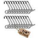 Fence Wire Tightener Parts, 1/4" 20Pcs Fence Wire Twisting Tool,Barb Wire Tensioning Fixer, Fence Tensioner for Tighten Wire Fence,Farm Fencing Supplies