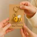 Funny Bee Keychain Gift (best friend)