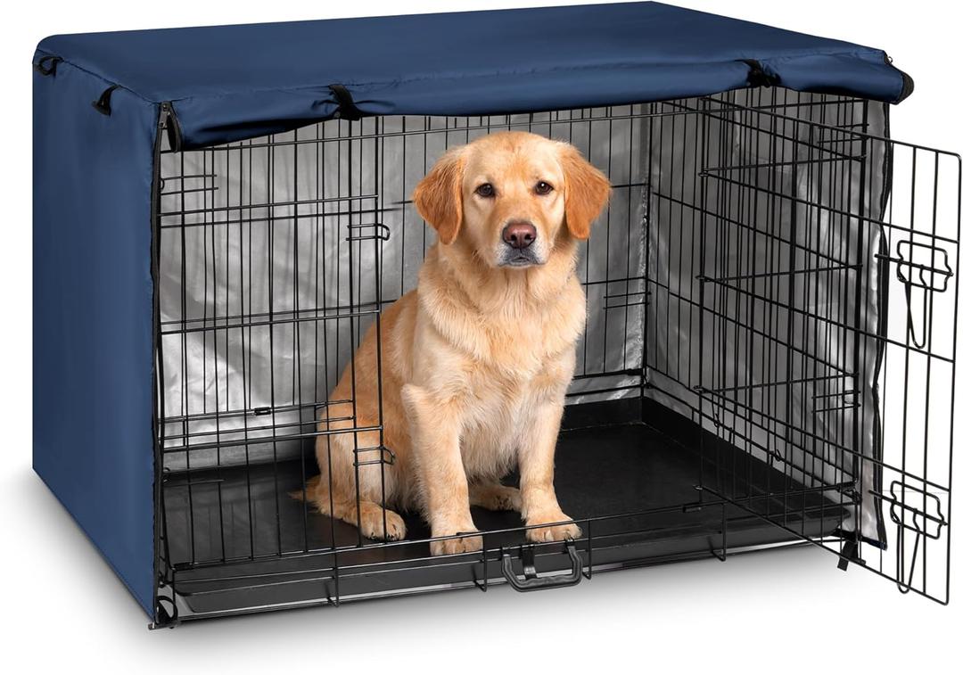 kefit Dog Crate Cover 36 inch, Kennel Cover for Dog Cage, Navy Blue