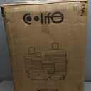 Coolife Suitcase Set 3 Piece Luggage Set Carry On Hardside Luggage with TSA Lock Spinner Wheels (White, 5 piece set)