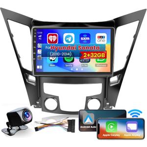 Roinvou [2G+32G] Android 13 Car Stereo for Hyundai Sonata 2010-2014 with Wireless Carplay Android Auto, 9" Touch Screen Car Radio Support GPS/WiFi/Bluetooth/26UI/Voice Control/SWC/Backup Camera