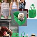 Baonat Beach Bag Rubber Tote Bag - Waterproof Travel Bag for Women Washable Tote Bag Handbag for Sports Beach Market Pool (Green, Large)