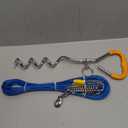 Petbobi Dog Tie-Out Cable and Stake - 30ft Heavy Duty Cable with Spring, No Tangle, 16in Ground Stake, Ideal for Yard, Camping and Beach, Suitable for Small Medium Large Dogs Up to 120 lbs, Blue