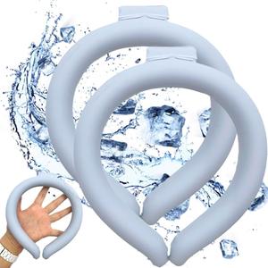 Neck Cooling Tube, Reusable Wearable Cooling Neck Wraps for Summer Heat, Cooling Starts at 28C, Relief for Hot Flashes and Fever Smart ice Neckband for All Sports Outdoor Activities (2Blue, L) Neck Cooling Tube, Reusable Wearable Cooling Neck Wraps for Summer Heat, Cooling Starts at 28C, Relief for Hot Flashes and Fever Smart ice Neckband for All Sports Outdoor Activities (2Blue, L)