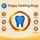 N-Bone Puppy Teething Rings, Chicken Flavor, Natural Puppy Teething Chews & Chew Treats, Helps Soothe Teething Gums, Calcium Enriched, 6 Rings, Best By 09/18/27