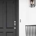 Newhouse Hardware LED Lighted Metal Door Chime Push Button (Black) | Surface Mount Lighted Door Bell Button | Replacement Wired Doorbell Button for Most Door Bell Chimes