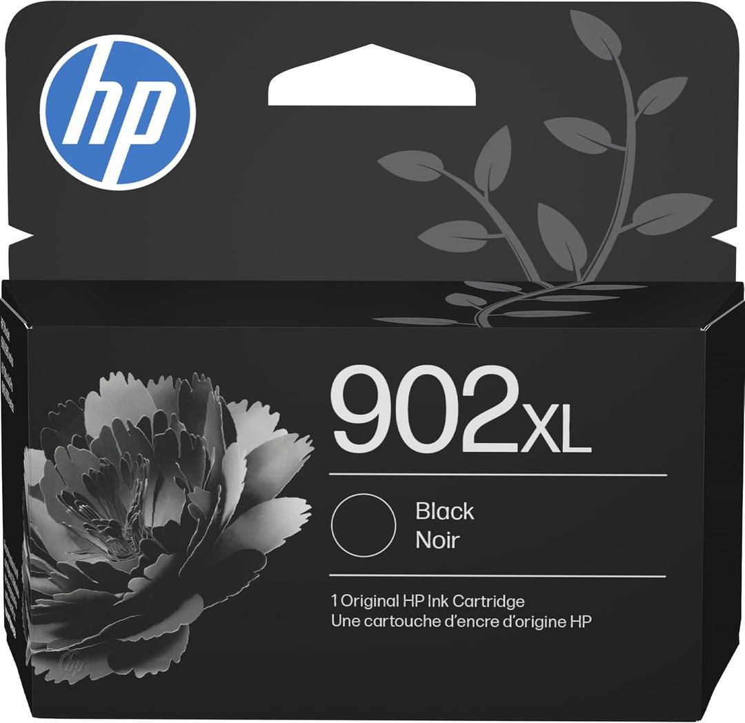 HP 902XL Black High-Yield Ink Cartridge Printers | Works with Printer Series: OfficeJet 6954, 6958, 6962, OfficeJet Pro 6968, 6975, 6978 | Eligible for Instant Ink | T6M14AN