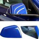 Jaronx Compatible with Tesla Model Y Side Mirror Cover Replacement 2020 2021 2022 2023 2024, Right Passenger Side Blue Door Wing Rearview Mirrors CoverCap for Tesla Model Y Accessories